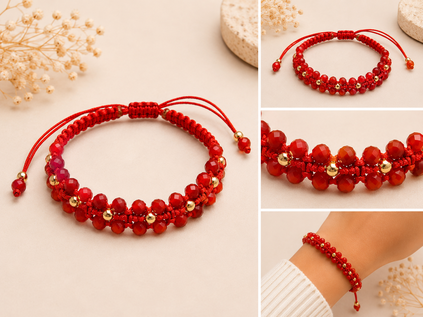 Manilla flor roja
